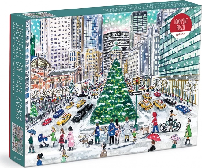 Galison Park Avenue Snowfall 1000 Piece Puzzle