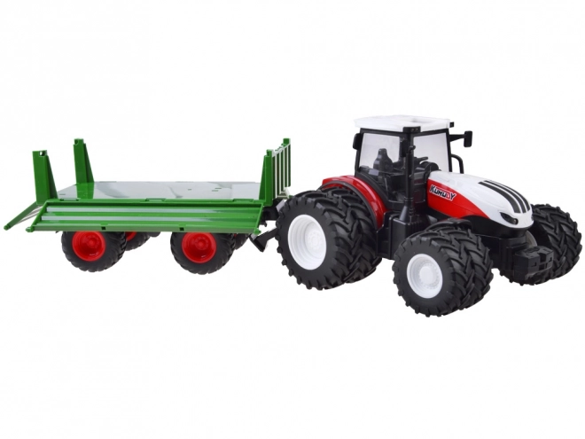 Remote Control Tractor with Green Trailer Toy