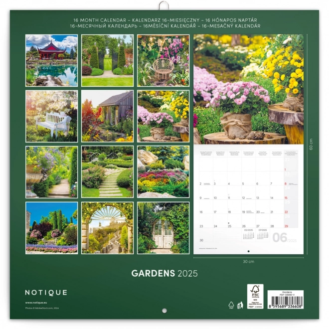 Notique Garden Wall Calendar 2025