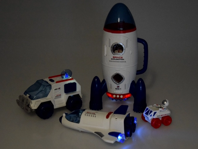 Cosmic Exploration Playset with Rocket and Astronaut Figures