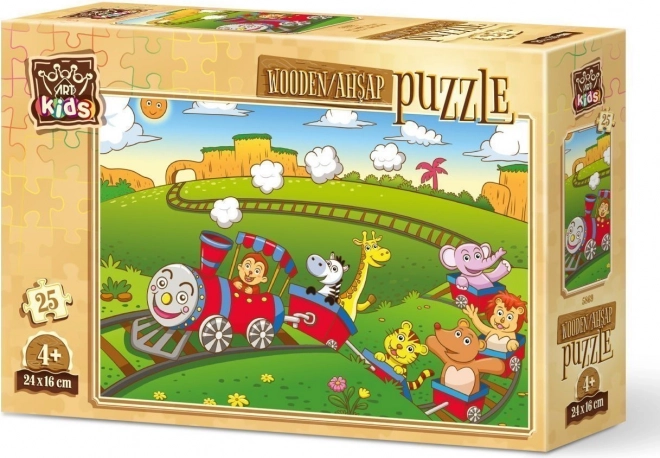 Wooden Animal Train Puzzle