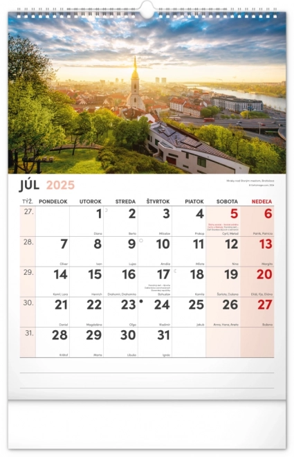 Wall Calendar Charming Corners of Slovakia 2025