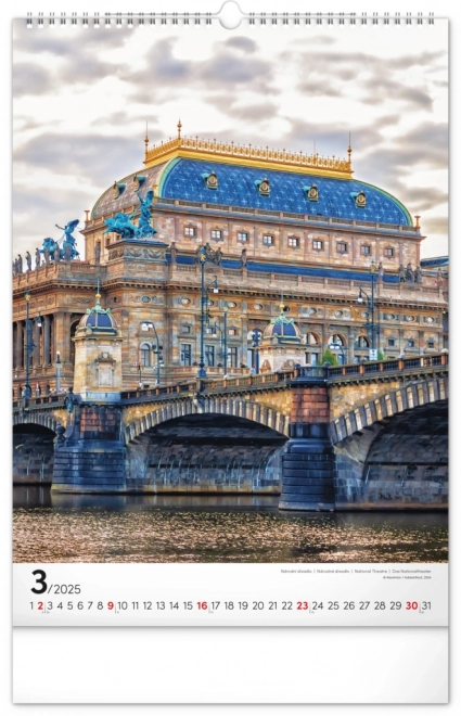 Wall Calendar Prague 2025