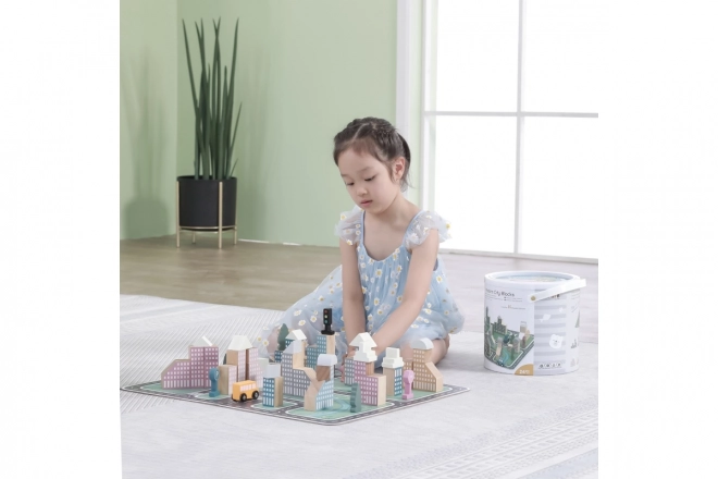 Wooden Building Blocks Set - City