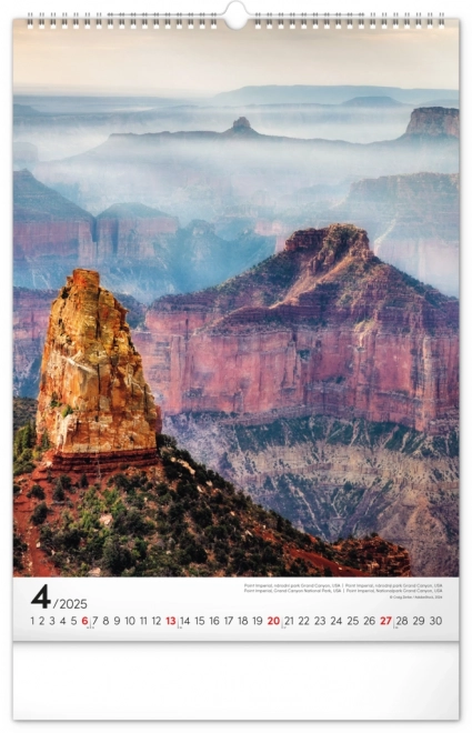 National Parks Wall Calendar 2025