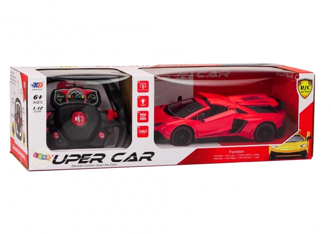 Remote Controlled Red Sports Car with Opening Doors