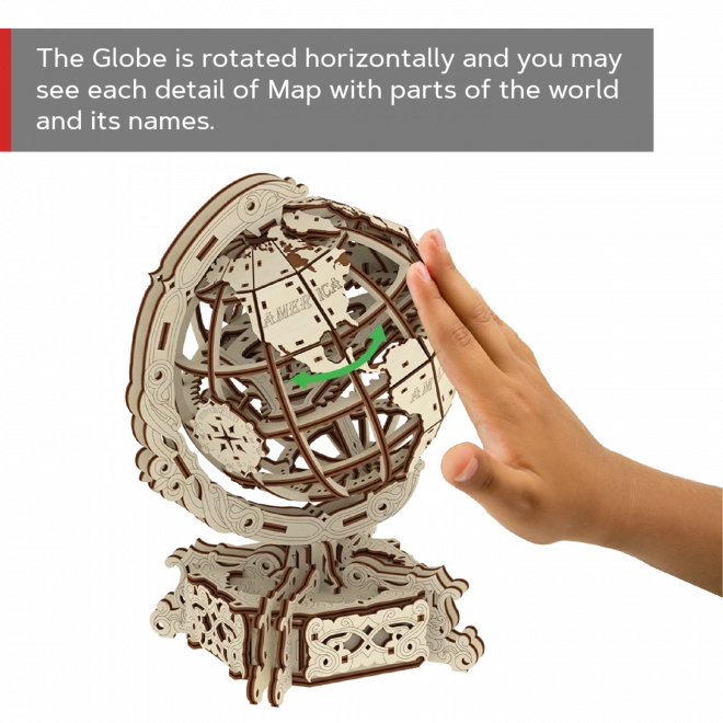 Wooden World Globe 3D Puzzle