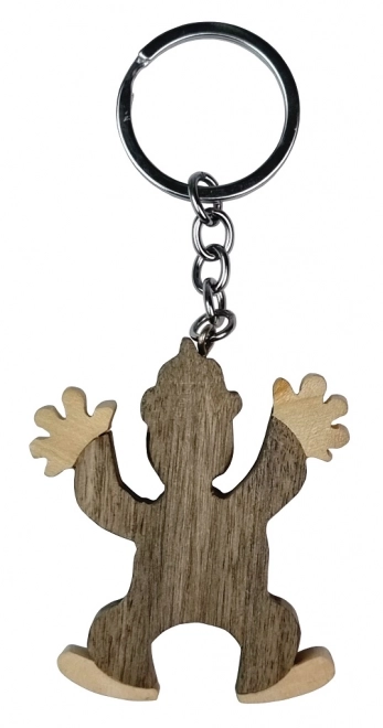 Wooden Monkey Keychain