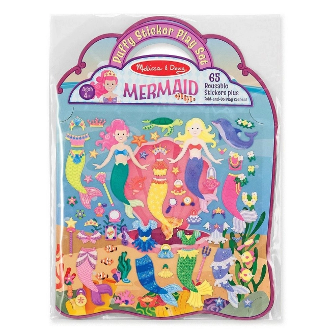 Melissa & Doug Reusable Puffy Stickers Mermaids