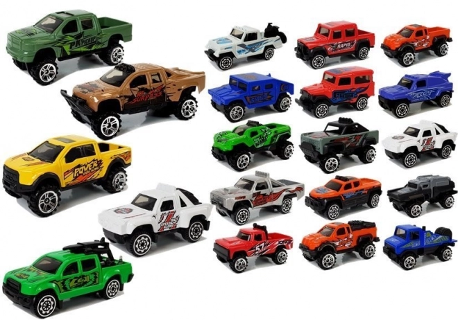 Terrain Cars Set Jeep in Various Colors