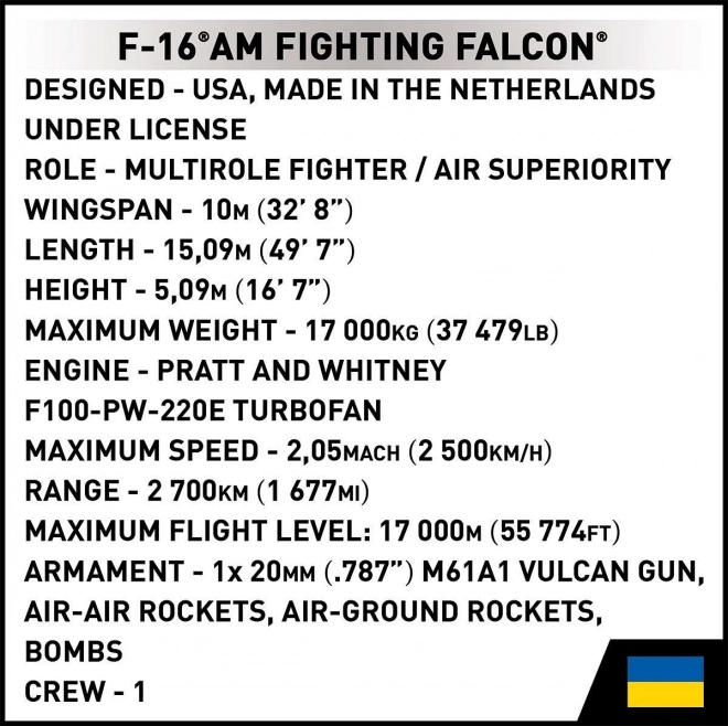 F-16C Fighting Falcon Building Blocks Set