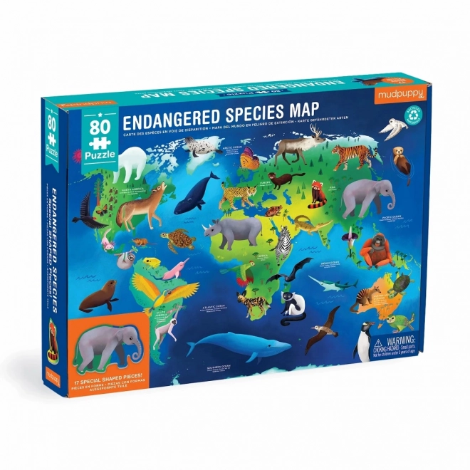 Mudpuppy endangered species worldwide puzzle