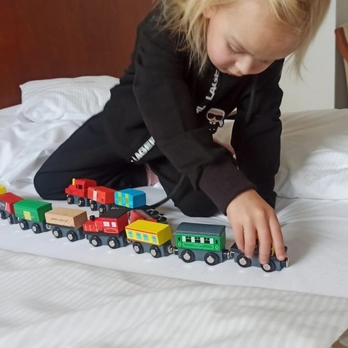 Wooden Toy Train Set