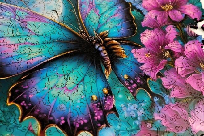 Luminescent Wooden Butterfly Puzzle