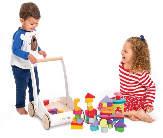 Le Toy Van Petilou Rainbow Block Cart