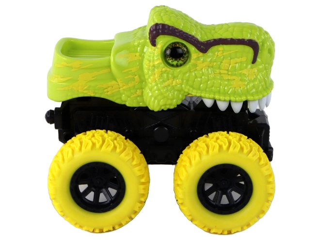 push toy tyrannosaurus rex with rubber wheels