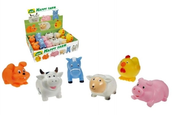 Rubber Farm Spray Animals 7cm