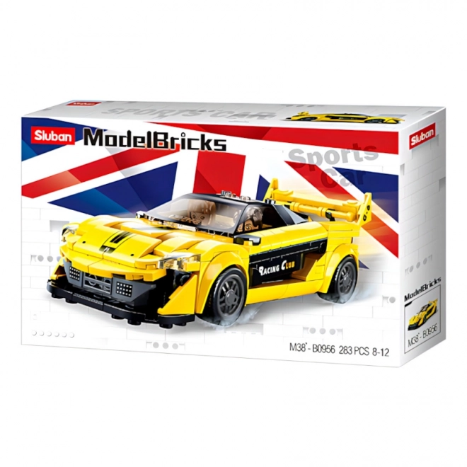 Yellow English Sports Car Building Set