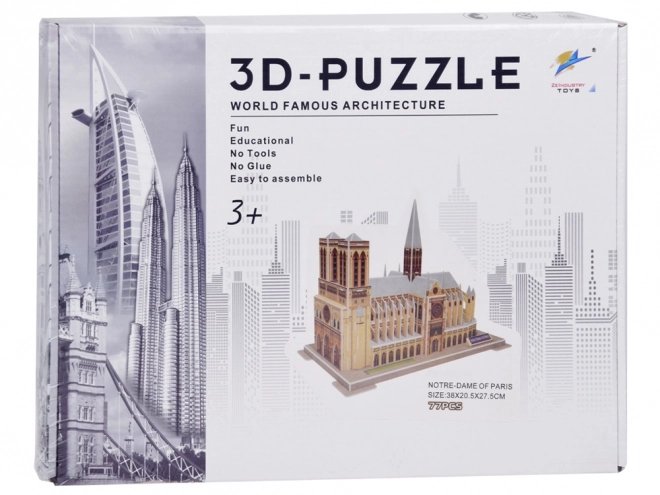 3D Puzzle of Notre-Dame Cathedral Paris