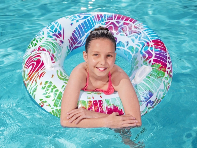 Colorful Inflatable Swimming Ring – Blue