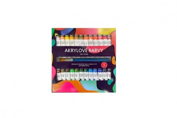 Acrylic Paint Set with Brushes for Multiple Surfaces