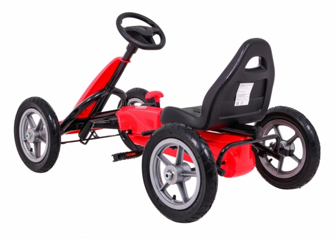 STAR pedal go-kart for children 3+ Red + adjustable seat + inflatable wheels