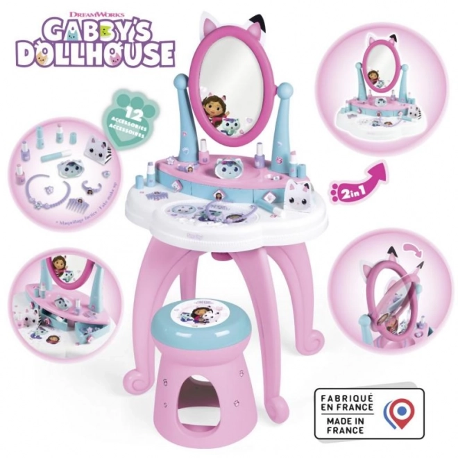 Gabby's Dollhouse Vanity Set with Stool