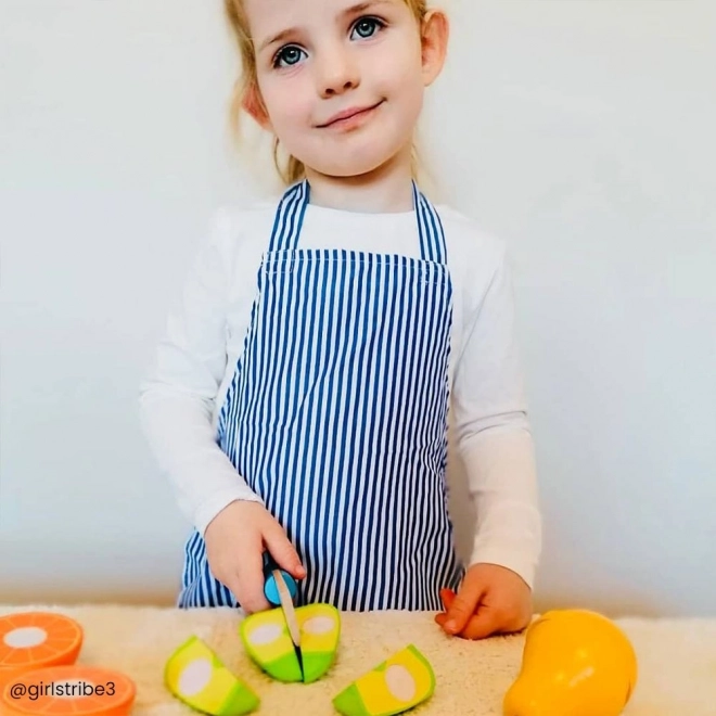 Wooden Cutting Fruit Set with Apron