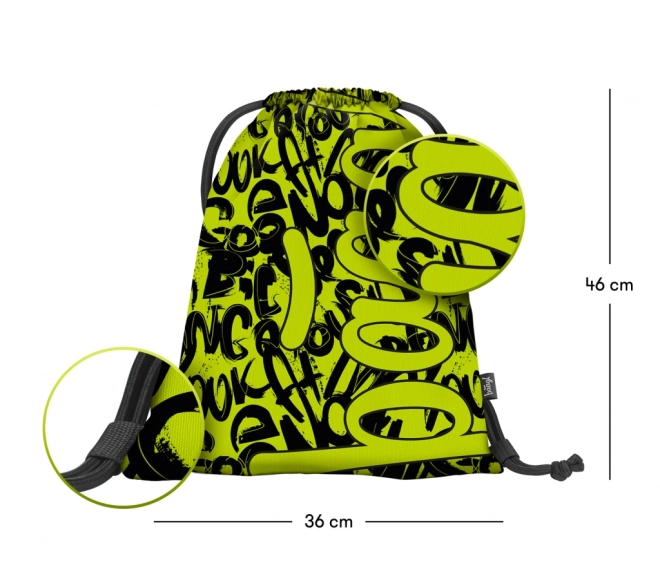 Lime Drawstring Bag