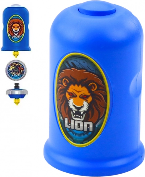 Set with Launcher and Flying Disc Blue Lion