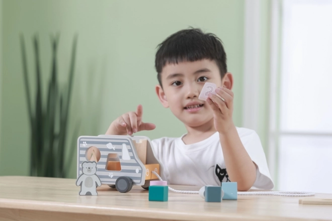 Wooden Pull Along and Shape Sorter Truck