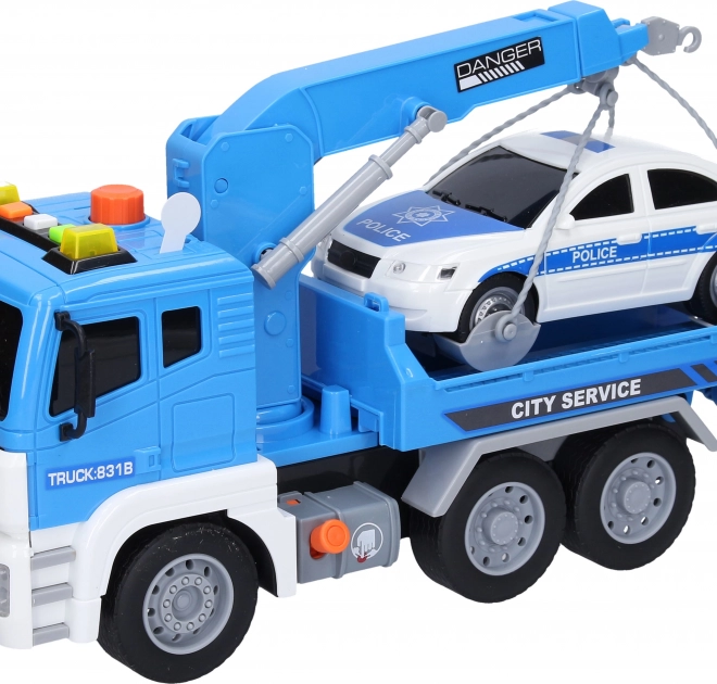 Truck with car and effects