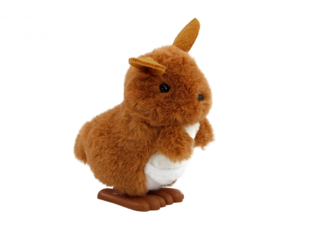 Wind-Up Plush Kangaroo Toy Brown