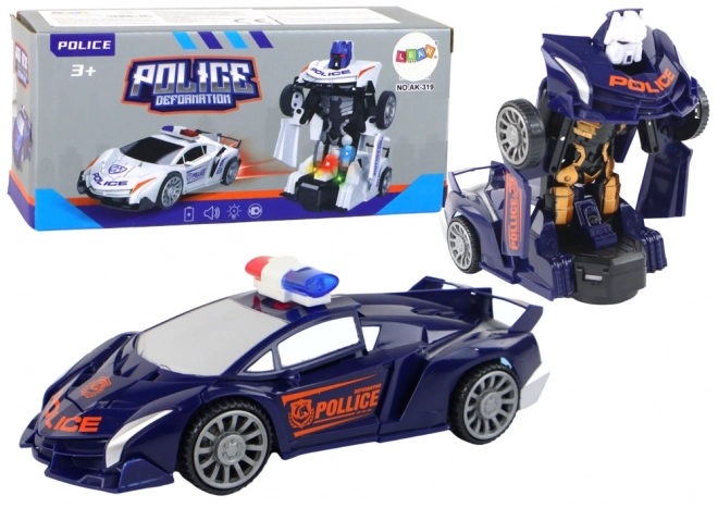 Police Car Robot 2-in-1 Transformation Toy