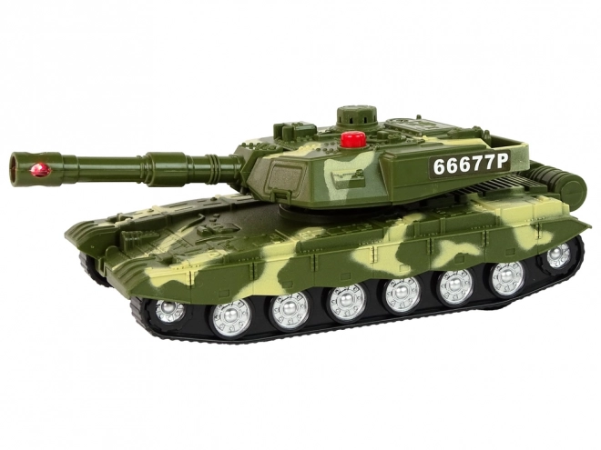 Military Friction-Drive Tank with Sound and Lights