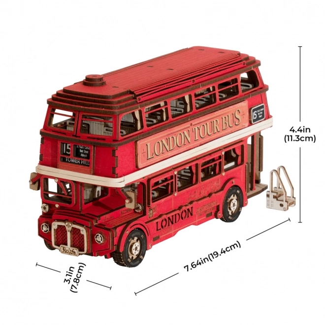 3D Wooden Puzzle of London Double-Decker