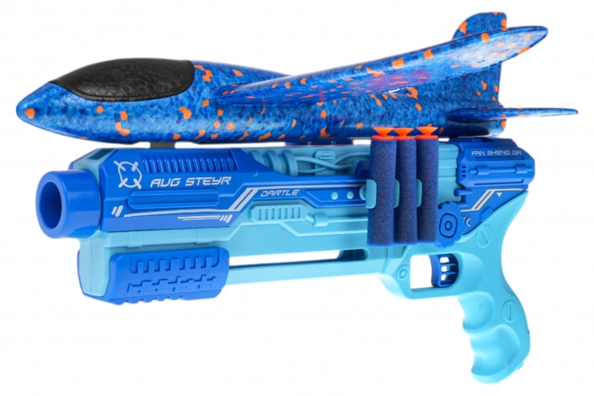 5-in-1 Blue Airplane Launcher Gun Set