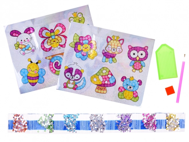 Creative Diamond Painting Animal Stickers Set