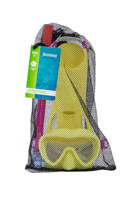 Diving Set Bestway Yellow Mask, Fins, Snorkel 25039
