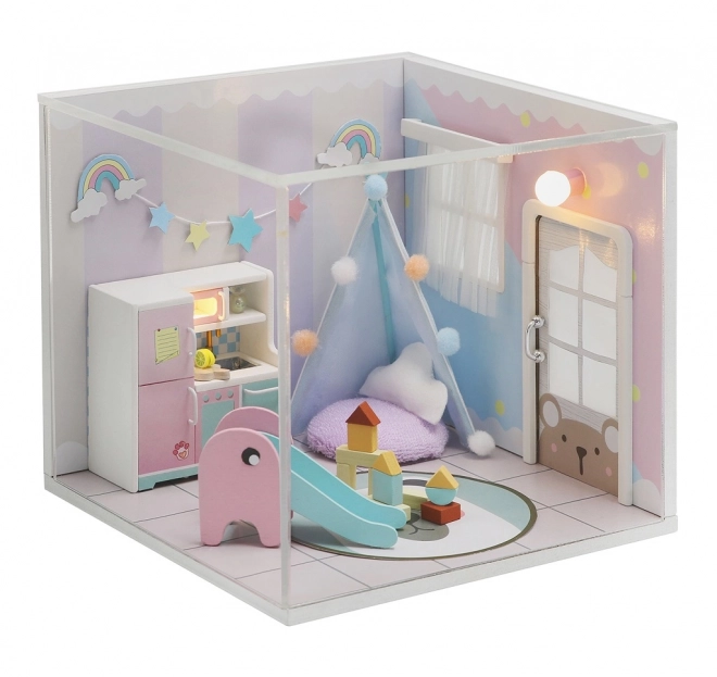 Kids Toys Rainbow House Miniature