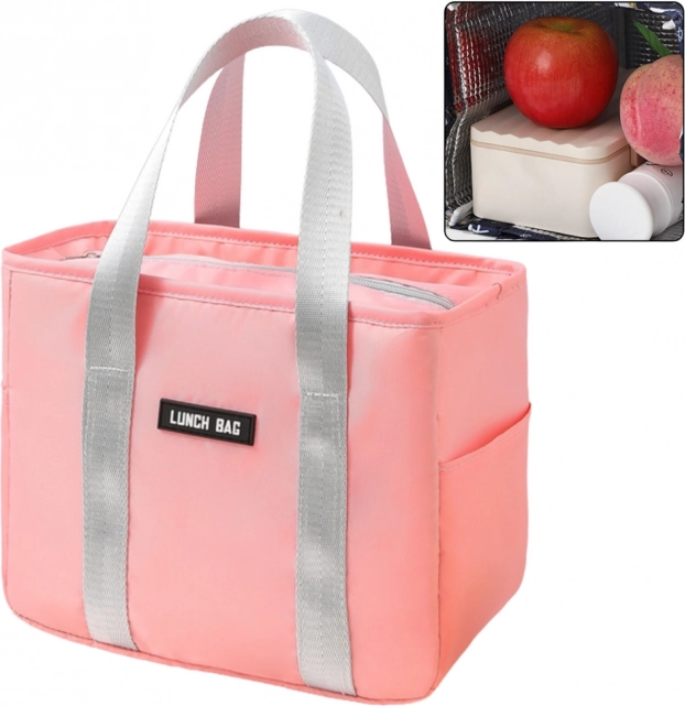 Izolační taška na jídlo růžová 24 cm