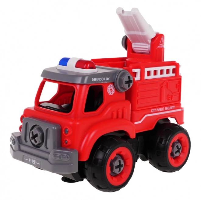 Interactive Fire Truck Toy with Drill and Screwdriver