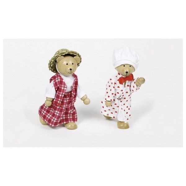 Dress-Up Bears in Wooden Box