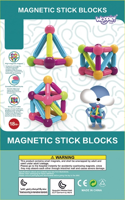 Woopie Magnetic Construction Set Educational Large 28 pcs