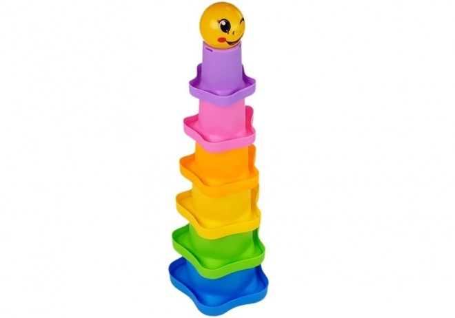 Rainbow Stacking Cups Tower for Babies