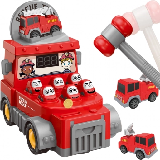 Woopie Fire Truck 2-in-1 – Whack-a-Mole Game and Ride-On Car