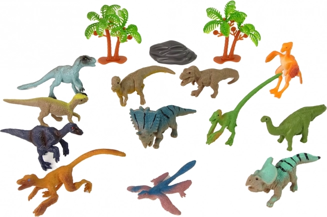 12 valósághű dinoszaurusz egy készletben