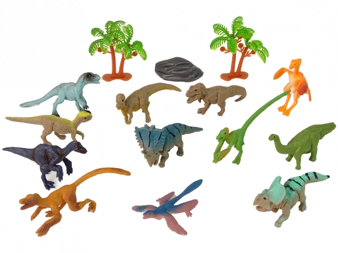 Állat Dinoszaurusz Figura Készlet 12 db. Tartozékok a tubusban