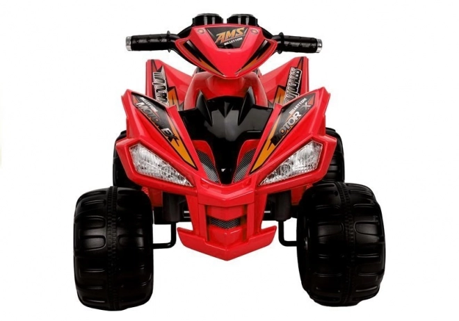 Red Battery-Powered Quad with Large Wheels