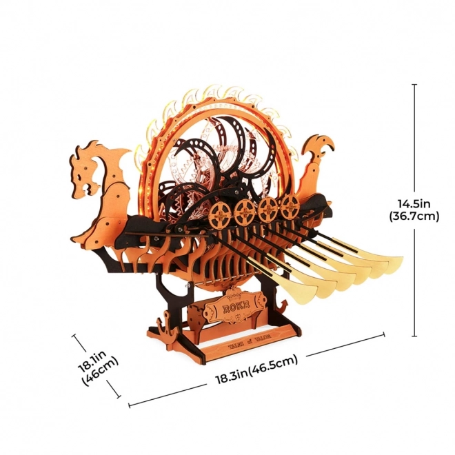 Robotic 3D Wooden Viking Dragon Ship